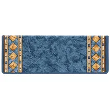 Floordirekt KARAT Stufenmatte Rügen Selbstklebend Strapazierfähig Blau Rechteckig 65 x 23,5 cm