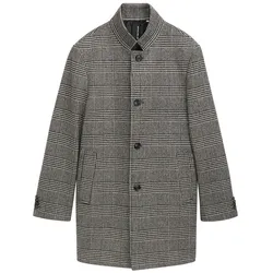 TOM TAILOR Herren Mantel mit Wolle, schwarz, Uni, Gr. XXL