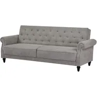 Riess Ambiente Chesterfield 3-Sitzer Sofa Maison Belle AFFAIRE - 220cm - Greige Bouclé - mit Schlaffunktion