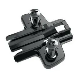 Möbel-Kreuzmontageplatte,Distanz 0mm,Sensys 8099, 9091799, obsidianschw., vern.