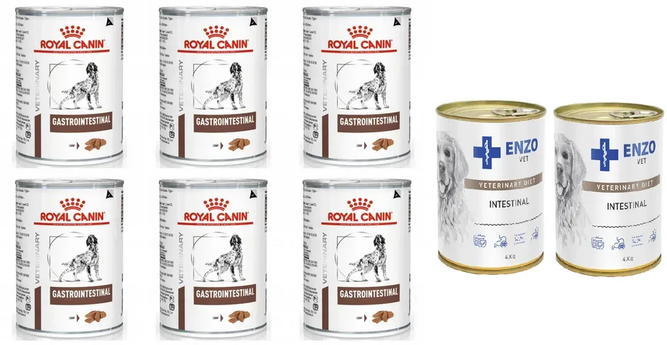 ROYAL CANIN Gastro Intestinal GI25 6x400g + ENZO VET Darm-Diät mit Erkrankungen des Verdauungstraktes mit Lamm für Hunde 2x400g (Mit Rabatt-Code ROYAL-5 erhalten Sie 5% Rabatt!)