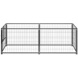 vidaXL Hundezwinger Schwarz 200x100x70 Cm Stahl Vidaxl