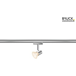 BRUCK 2-Phasen Strahler FAIR SPOT GU10 DUOLARE GU10 IP20, mattchrom dimmbar BRU-860225mcgy