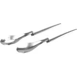 CHG 3377-00 Salatbesteck mit Knick/Länge: ca. 27,5 cm, Silber, 1 - Pack
