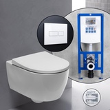 GEBERIT iCon Compact Komplett-SET Wand-WC mit neeos Vorwandelement,, 204030000+16603WH#SET2,