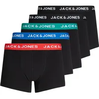 JACK & JONES Huey Boxershorts 5 Einheiten Electric Blue Lemonade / Detail Black / Black XL