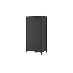 Kleiderschrank  Madron , schwarz , Maße (cm): B: 102 H: 199 T: 58