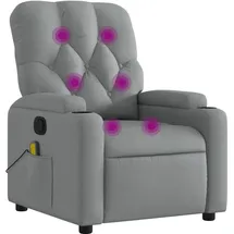 vidaXL Massagesessel Hellgrau Stoff -