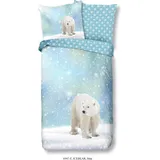 Muller Textiles Good Morning, Bettwäsche, Icebear (Bettwäsche Set, 135 x 200 cm,