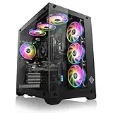 Gaming PC mit Windows 11 Pro | AMD Ryzen 7 8700F 8X 4.1 GHz | RTX 5060 Ti (8 GB) | 1000 GB M.2 NVMe | 64 GB DDR5 RAM | WLAN | Computer für Zocker, Gamer Desktop Rechner zum Spielen | A14763