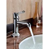 PaulGurkes Nostalgie Wasserhahn Einhandmischer Retro Waschtischbatterie Keramik
