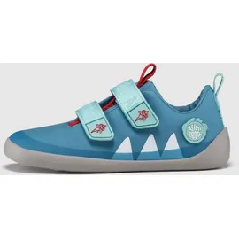 Affenzahn Barfußschuh Lucky Hai Hellblau / Rot 28
