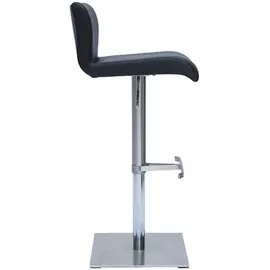 miliboo Design-barhocker höhenverstellbar schwarz gebürsteter Edelstahl (2er-set) Sheina