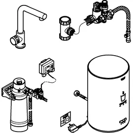 Grohe Red Mono chr, M-Size, mit Standventil und Boiler