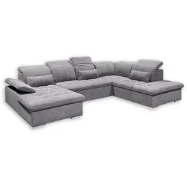 ed-lifestyle Wohnlandschaft Wayne U Sofa 3-teilig Holzwerkstoff/Nosag - Bettkasten uran 03 Dark Grey