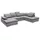 ed-lifestyle Wohnlandschaft Wayne U Sofa 3-teilig Holzwerkstoff/Nosag - Bettkasten uran 03 Dark Grey