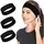 luxuskollektion 3er Pack Schwarze Haarbänder für Damen - Breite Sport Stirnbänder