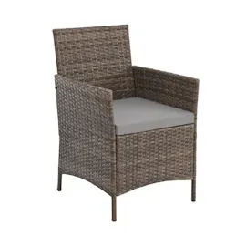 Svita Brooklyn Bistro Gartenmöbelset 3-tlg. Rattan Outdoor Gartenlounge Braun