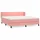vidaXL Boxspringbett mit Matratze Rosa 180x200 cm Samt