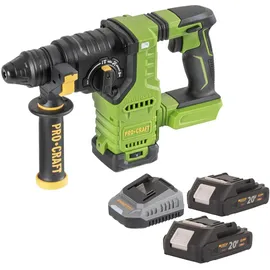 PROCRAFT PHA30bb Akku Bohrhammer 20 V 2,8 J inkl. 2 x 2,0 Ah + Ladegerät