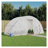 furnicato Gewächshaus Stahl Weiß HKP 10 mm 10 m2