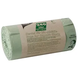 PAPSTAR 10 Kompostbeutel, Bio-Folie 240 l 145 cm x 110 cm grün