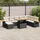 vidaXL Garten-Lounge-Set 9-tlg. schwarz