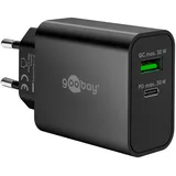 goobay USB-CTM PD GaN Dual-Schnellladegerät 30 W schwarz