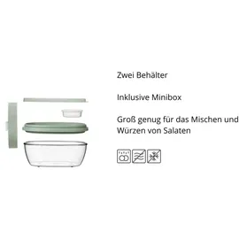 Mepal Salatbox Ellipse Vivid blue 1300 ml + 600 ml