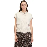 Betty & Co Sommerweste mit Kragen in grau, |
