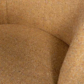 Woood Drehsessel WOOOD "Serra", gelb (curry), B:70cm H:68cm T:77cm, Sessel, Drehsessel, in jede Richtung drehbar, runde Form, H 68 cm x B 70 cm