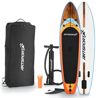 Juskys ArtSport Stand Up Paddling Board Set 320 x 77 x 15 cm weiß/bunt