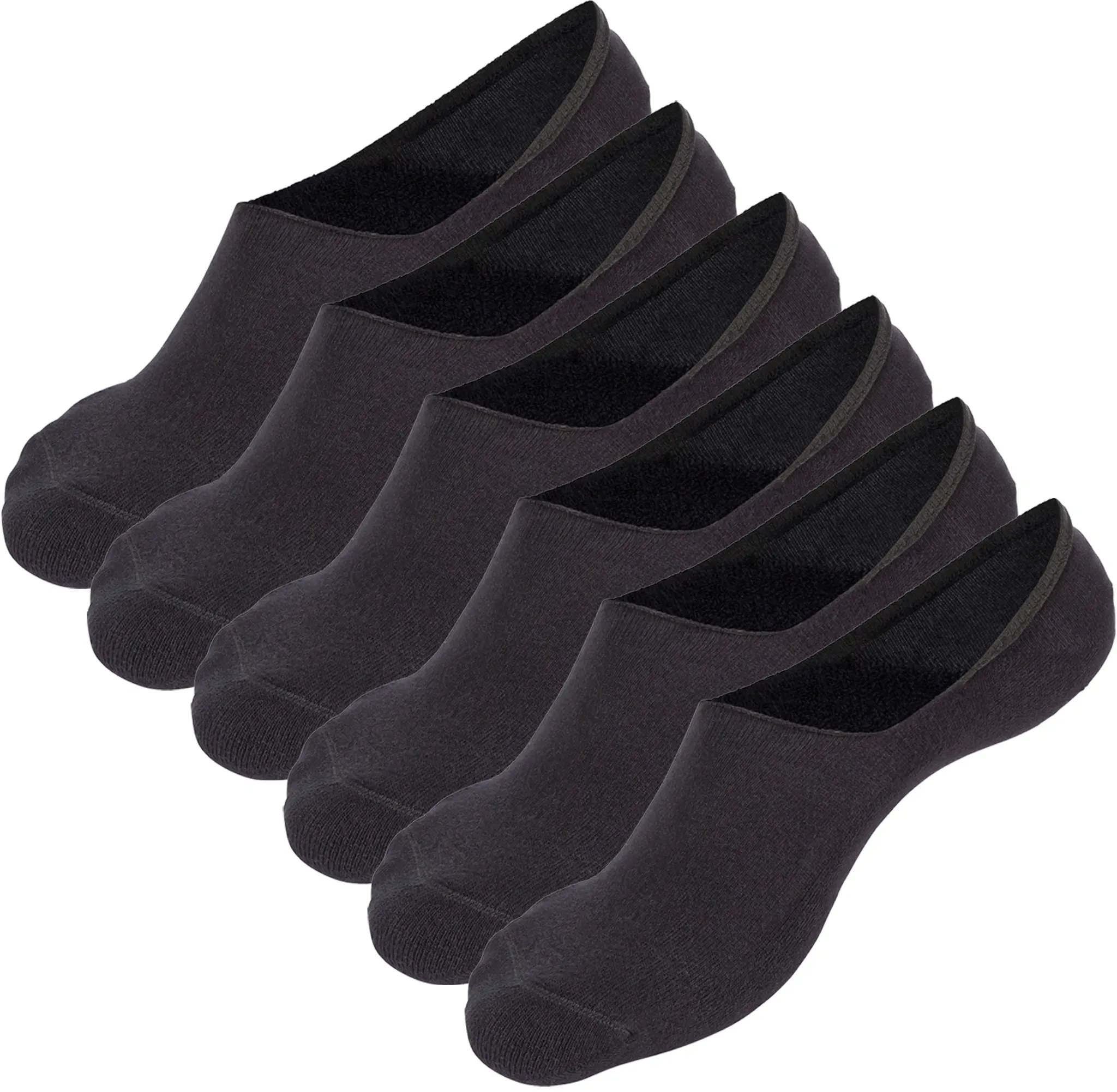 Apollo Füßlinge, (3er Pack), unsichtbare Sneakersocken No-show, Silikonferse, perfekten Passform! Apollo schwarz 42 (47)