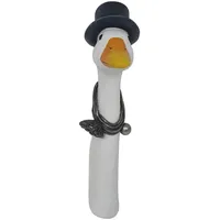 FD Dekofigur Gänsekopf Schornsteinfeger 33 cm Schwarz-Weiß
