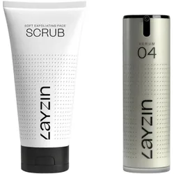 LAYZIN Hautreparatur-Set mit Peeling und Narben Serum 