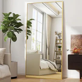 beautypeak Bogen Ganzkörperspiegel 165 x 57 cm Gold
