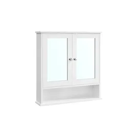 VASAGLE Spiegelschrank LHC002 weiß 56,5 x 13,0 x 58,5 cm