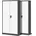 2er Set Aktenschrank C001H Büroschrank Metallschrank Werkzeugschrank 4 Einlegeböden Drehgriff Pulverbeschichtung Flügeltürschrank Abschließbar 195 cm x 90 cm x 40 cm Anthrazit/Weiß