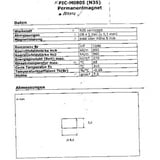 Conrad PIC-M0805 Permanent-Magnet Rund (Ø x L) 8mm x 5mm N35 1.19 T (max) Grenztemperatur (max.): 80°C