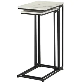 Möbel Kraft Beistelltisch H19388 Holz weiß 2er Set