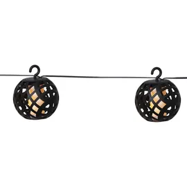MARELIDA LED Solar Lichterkette Feuerball 8 Kugeln 2,1m schwarz