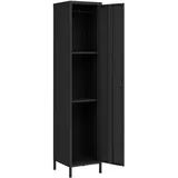 [en.casa] Seinäjoki Kleiderschrank 180x38x38 cm Schwarz