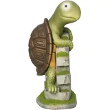 Outsunny Gartenfigur Schildkröte 36,5 cm Grün/Mehrfarbig