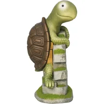 Outsunny Gartenfigur Schildkröte 36,5 cm Grün/Mehrfarbig