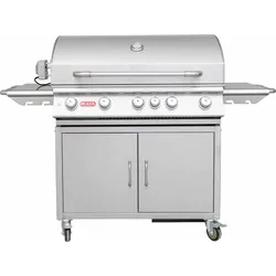 Bull Brahma Gasgrillstation | 5 Brenner | Edelstahl | Infrarot Heckbrenner & Rotisserie