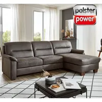 polsterpower Ecksofa - Saddle anthrazit - Basismodell - rechts Sofa