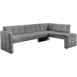 Essbank EXXPO - SOFA FASHION "Barista, bequem und elegant, hohe Bodenfreiheit", grau, B:245cm H:83cm T:159cm, Sitzbänke, Eckbank Barista bequem und elegant, hochwertige Detailverarbeitung