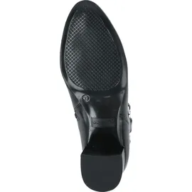 CAPRICE Damen Stiefeletten aus Leder mit Blockabsatz, Schwarz (Black Nappa), 36 EU