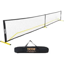 Vevor Tragbares Pickleball-Netzsystem, Wetterbeständiger, Stabiler Metallrahmen & Starkes PE-Netz, Outdoor-Spielsportnetz mit Tragetasche, Einfacher Aufbau, Spielen in der Hinterhofeinfahrt