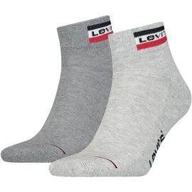 Levi's Sport Mid Cut Socken 2 Paar Grau 39-42